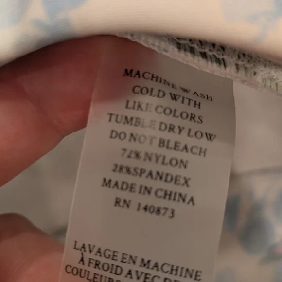 Love Shack Fancy Blue Floral Leggings Size M - Picture 6 of 7